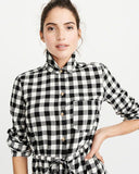 Plaid Shirtdress
