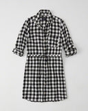 Plaid Shirtdress