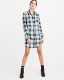 Plaid Shirtdress